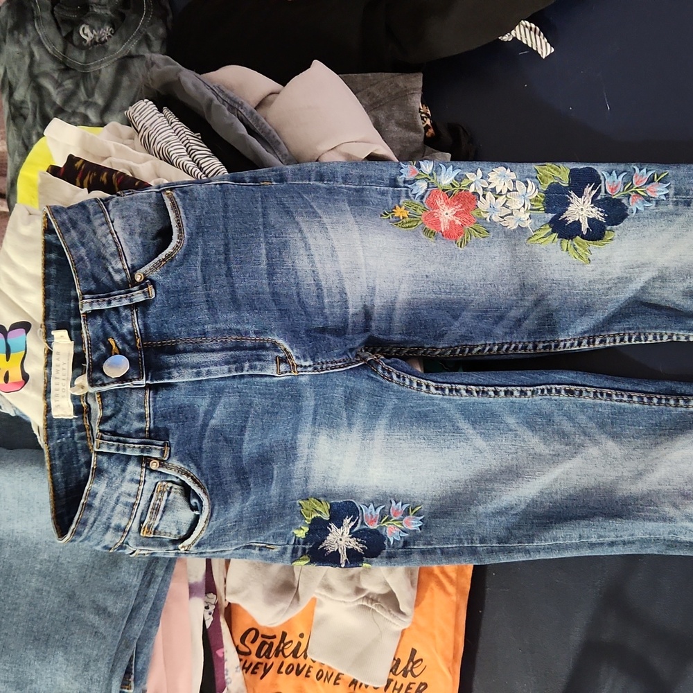 Skinny mid length jeans